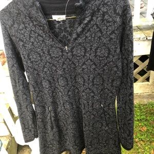 V neck sweater dress